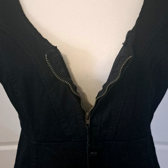 Utcoco Denim Dress Sleeveless Side Slit, Zipper, Bodycon Midi Jean Large NWT - Picture 6 of 11